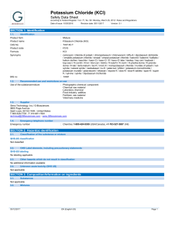 Potassium Chloride (KCl) - G