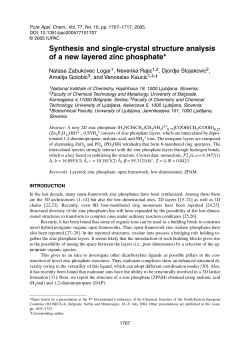 Synthesis and single-crystal structure analysis of a new layered zinc