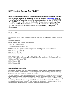 MITF Festival Manual May 12, 2017 - Midtown International Theatre