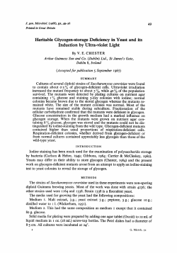 Heritable Glycogen-storage Deficiency in Yeast and
