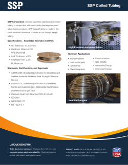 SSP Coiled Tubing - OIH Instruments and Controls