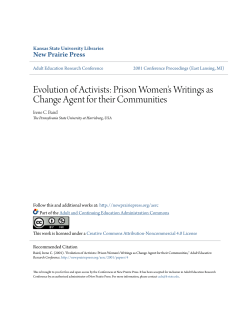 Prison Women`s Writings as Change Agent for