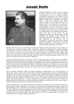 Joseph Stalin - The Ecclesbourne School Online