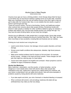 Alcohol Use In Older People