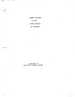 Early Records of the Russe Family of Andover