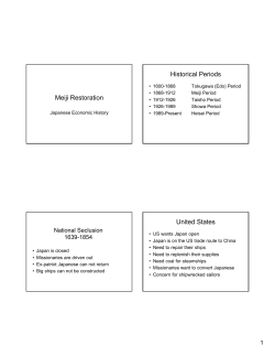 Meiji Restoration Historical Periods United States