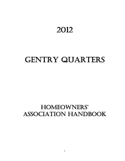 Gentry Quarters HOA Handbook