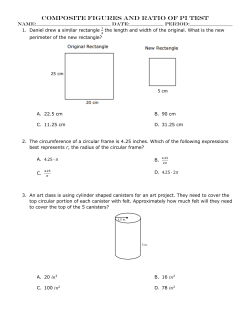 Area of Composite Figures and Ratio of Pi Test