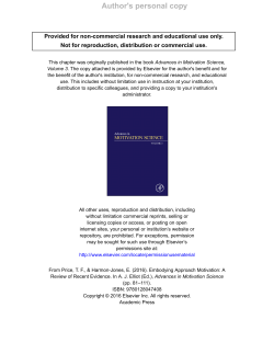 Embodying approach motivation - Social Emotive Neuroscience Lab