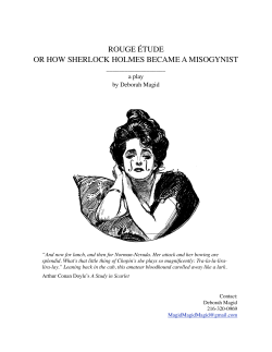 rouge &eacute;tude or how sherlock holmes became a misogynist