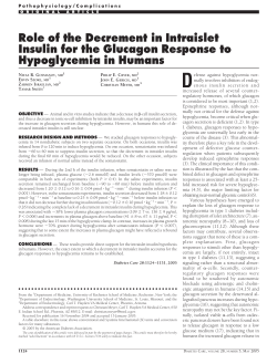 Role of the Decrement in Intraislet Insulin for the Glucagon