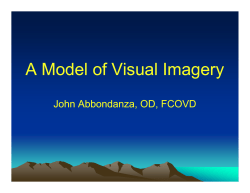 A Model of Visual Imagery - Optometric Extension Program Foundation