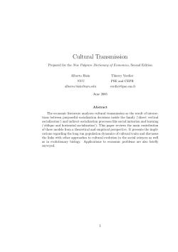 Cultural Transmission
