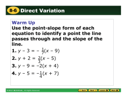 Direct Variation