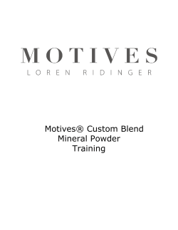 Motives&reg; Custom Blend Mineral Powder Training