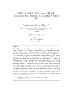 Efficient Conflict Detection in Graph Transformation Systems by