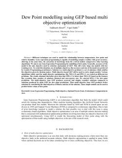 Dew Point modelling using GEP based multi objective optimization