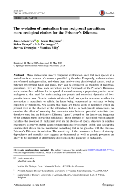 The evolution of mutualism from reciprocal parasitism: more