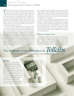 The Death Knell for Securities Fraud Class Actions?