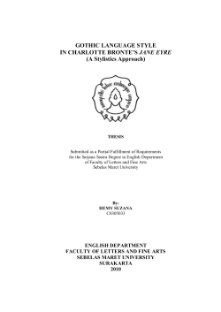 GOTHIC LANGUAGE STYLE IN CHARLOTTE BRONTE`S JANE EYRE