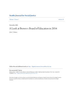 A Look at Brown v. Board of Education in 2054