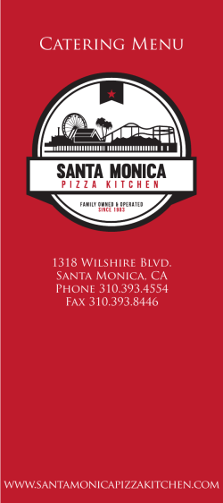 Catering Menu - Santa Monica Pizza Kitchen