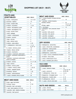 Shopping List