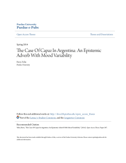 The Case Of Capaz In Argentina: An Epistemic - Purdue e-Pubs