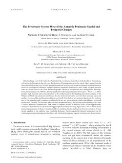 The Freshwater System West of the Antarctic Peninsula: Spatial and