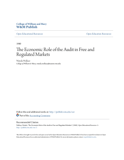 The Economic Role of the Audit in Free and Regulated Markets