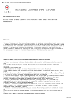 Basic rules of the Geneva Conventions and their