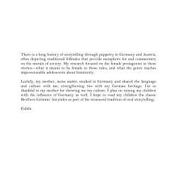 There is a long history of storytelling through puppetry in Germany