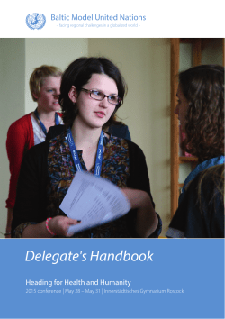 Delegate`s Handbook - Baltic Model United Nations