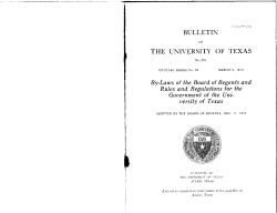 By-Laws of the Board of Regents and Rules and