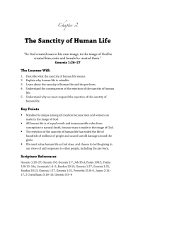 The Sanctity of Human Life