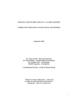 The Real Truth About Beauty: A Global Report