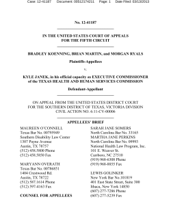 No. 12-41187 - Neighborhood Legal Services, Inc.