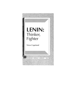 lenin: thinker, fighter
