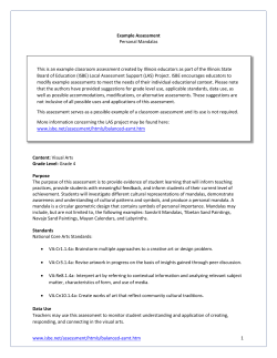 Personal Mandalas - Illinois State Board of Education