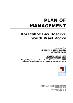 Plan of Management - Kempsey Shire Council
