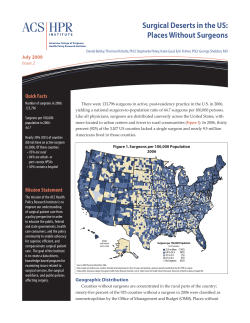 Surgical Deserts in the US: Places Without Surgeons
