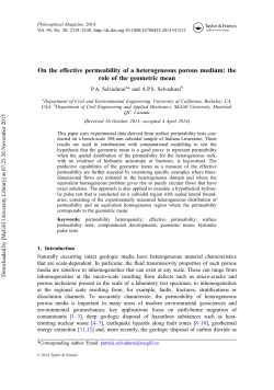 On the effective permeability of a heterogeneous porous medium