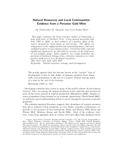 Natural Resources and Local Communities