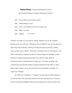 Staging Nothing - UCSD Cognitive Science