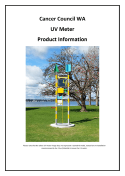 Cancer Council WA UV Meter Product Information