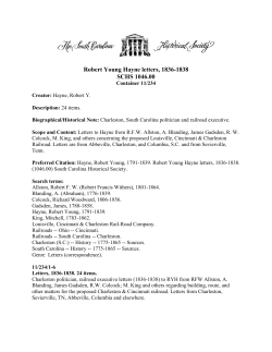 Robert Young Hayne letters, 1836-1838 SCHS 1046.00