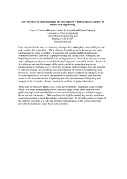 New advances in seafloor mapping