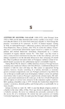 ANTONIO DE OLIVEIRA SALAZAR (1889-1970