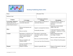 Desktop Publishing Rubric 2011