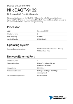 NI cDAQ-9132 Specifications